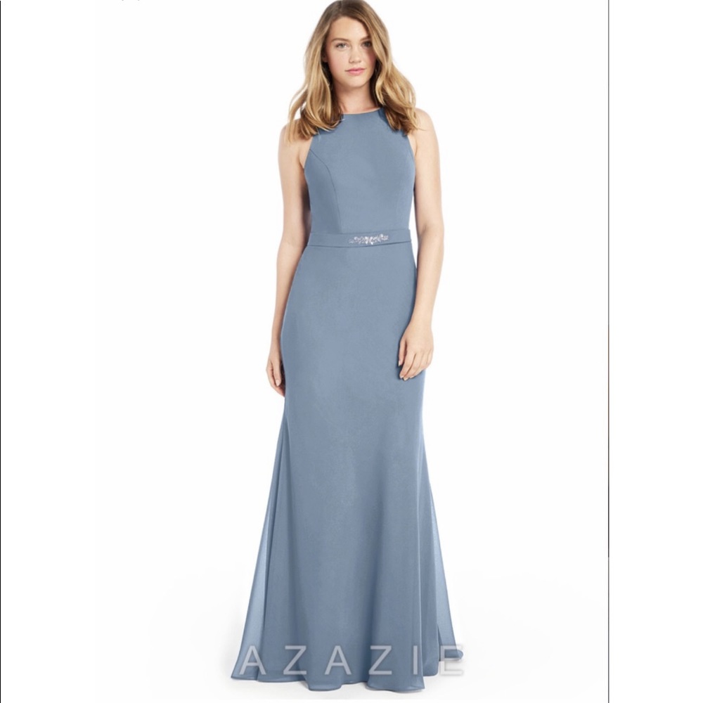 Azazie Bridesmaid Dress (Kyra) in dusty blue